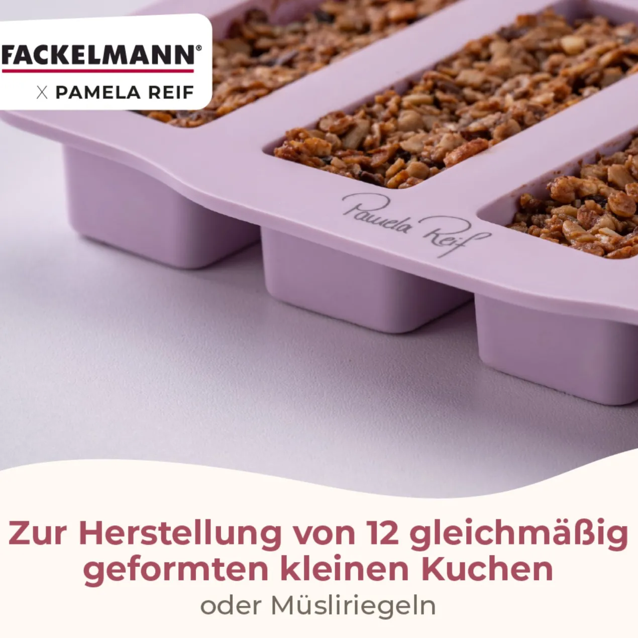 Pamela Reif Müsliriegelform lila, 12er