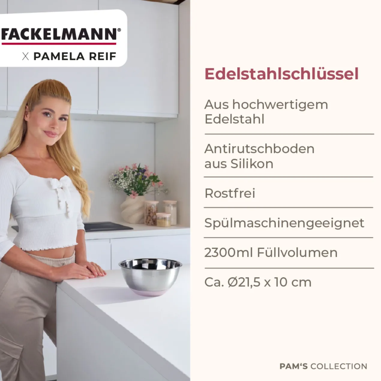 Pamela Reif Schüssel, Edelstahl, 2,3L