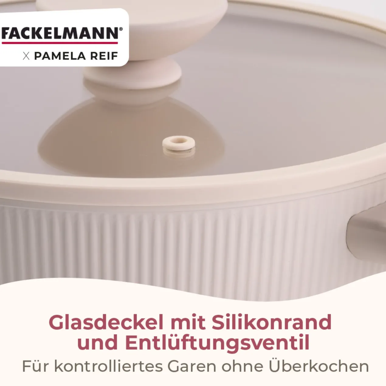Pamela Reif Stielkasserolle mit Deckel Shell, Ø16cm