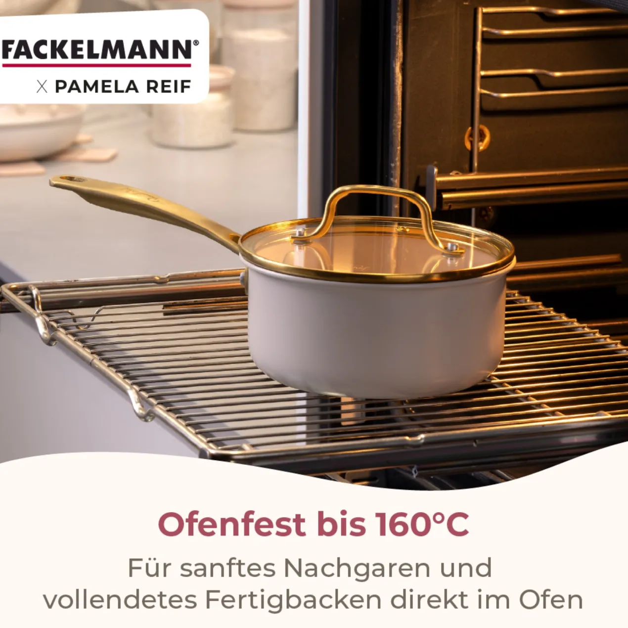 Pamela Reif Stielkasserolle mit Deckel Signature, Ø16cm – 20% Rabatt mit Code: COOK20