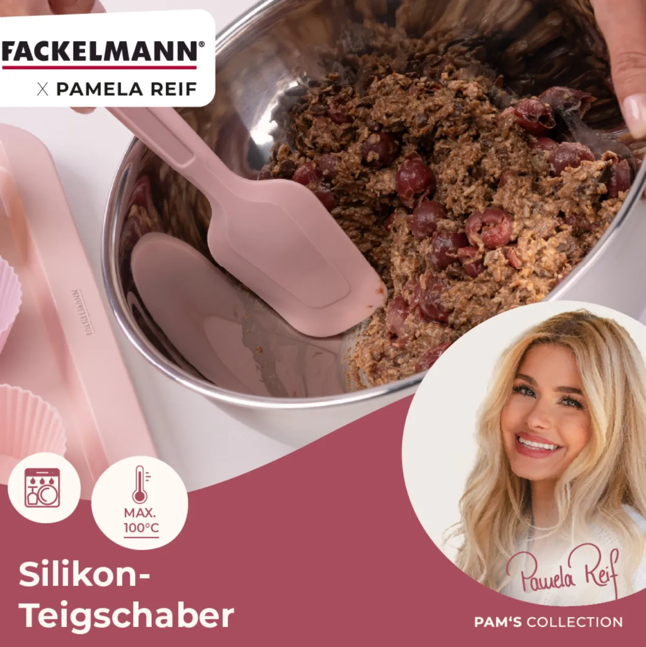 Pamela Reif Teigschaber Rosa, Silikon