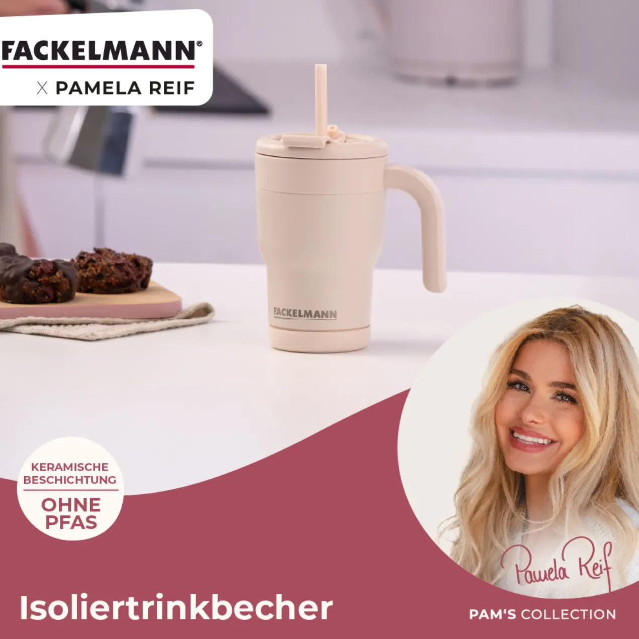 Pamela Reif Thermotrinkbecher Pastell Beige, 420ml
