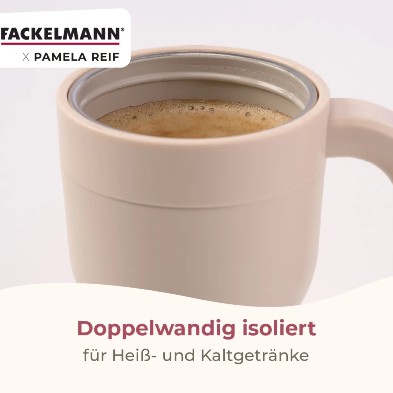 Pamela Reif Thermotrinkbecher Pastell Beige, 420ml