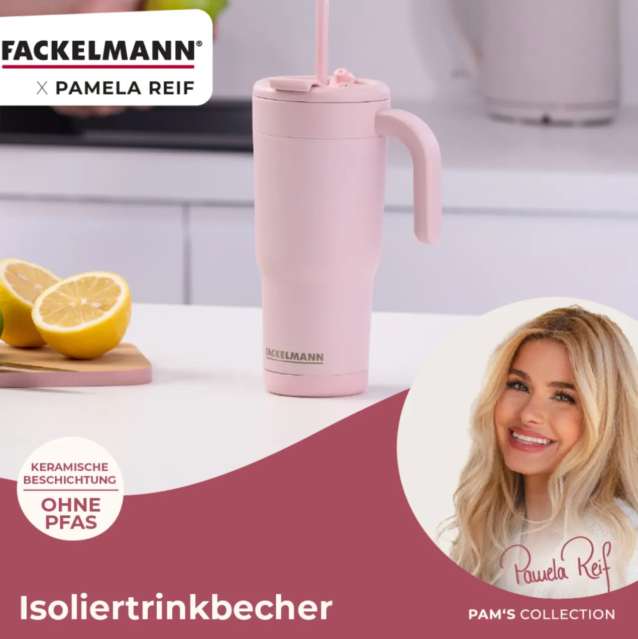 Pamela Reif Thermotrinkbecher Rosa, 720ml