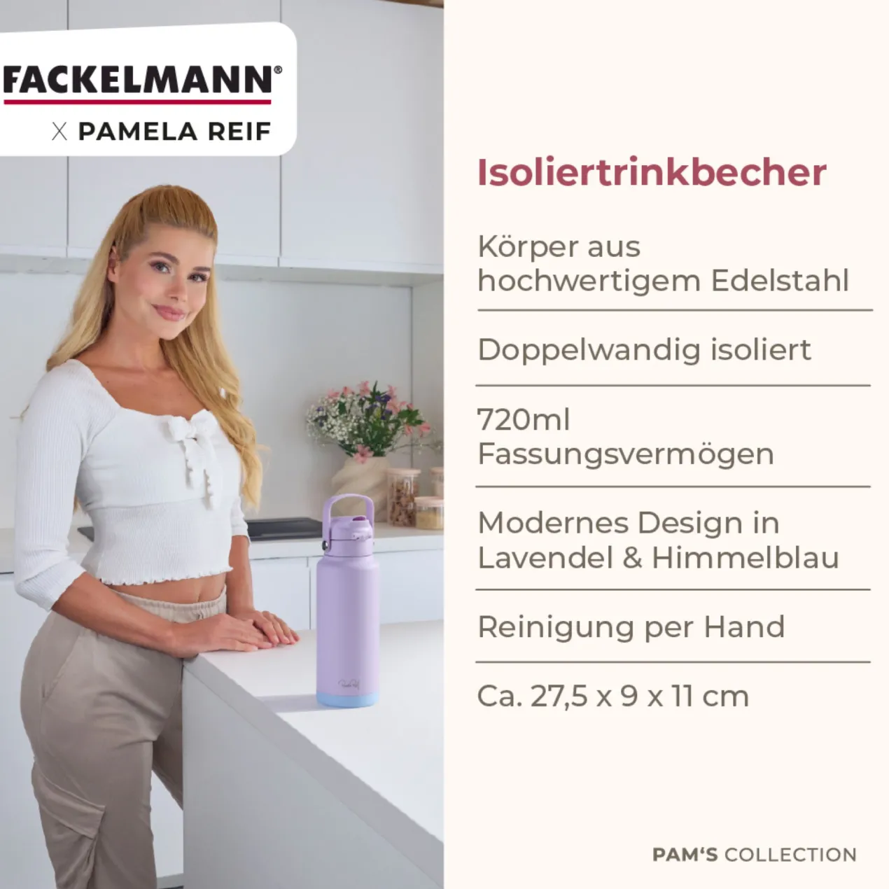 Pamela Reif Thermotrinkflasche, lila, 720mL