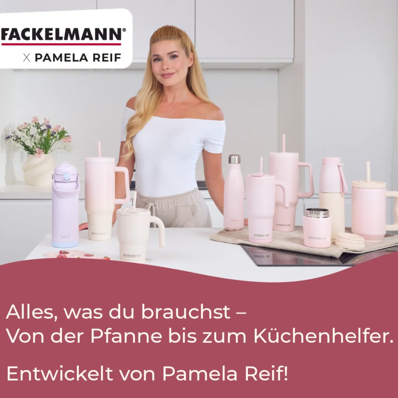 Pamela Reif Thermotrinkflasche Rosa, 500ml