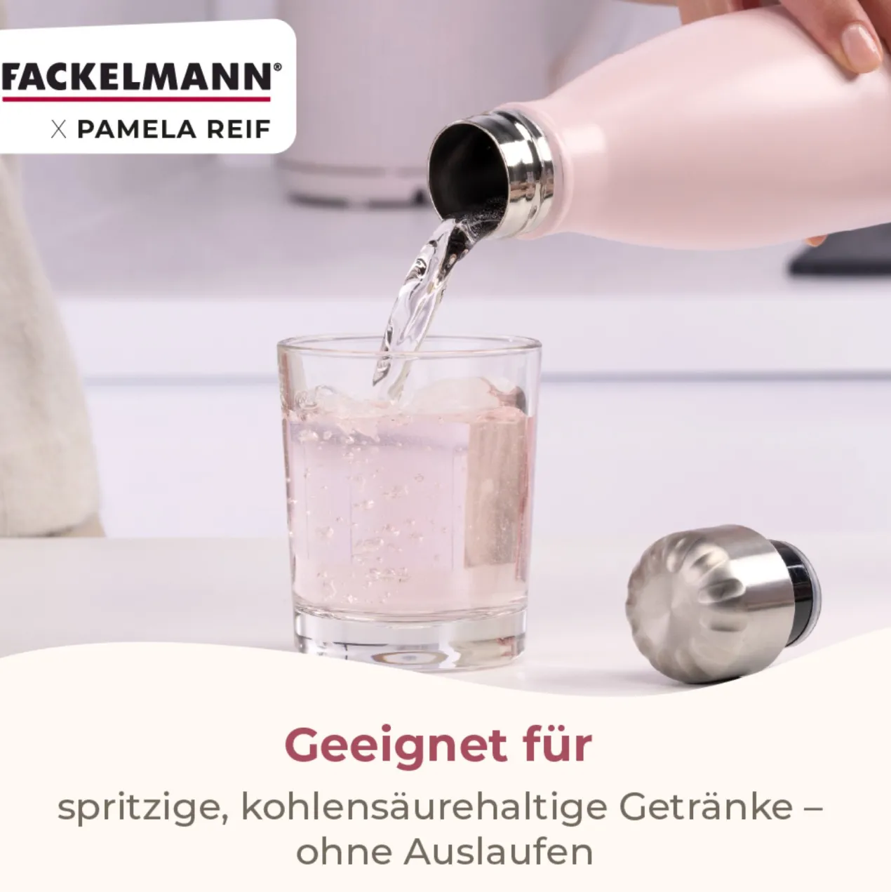 Pamela Reif Thermotrinkflasche Rosa, 500ml