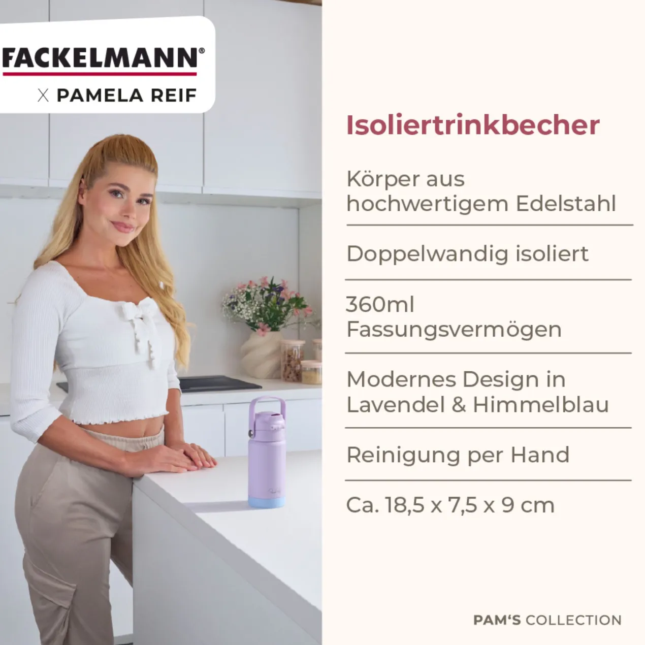 Pamela Reif Thermotrinkflasche, lila, 360mL