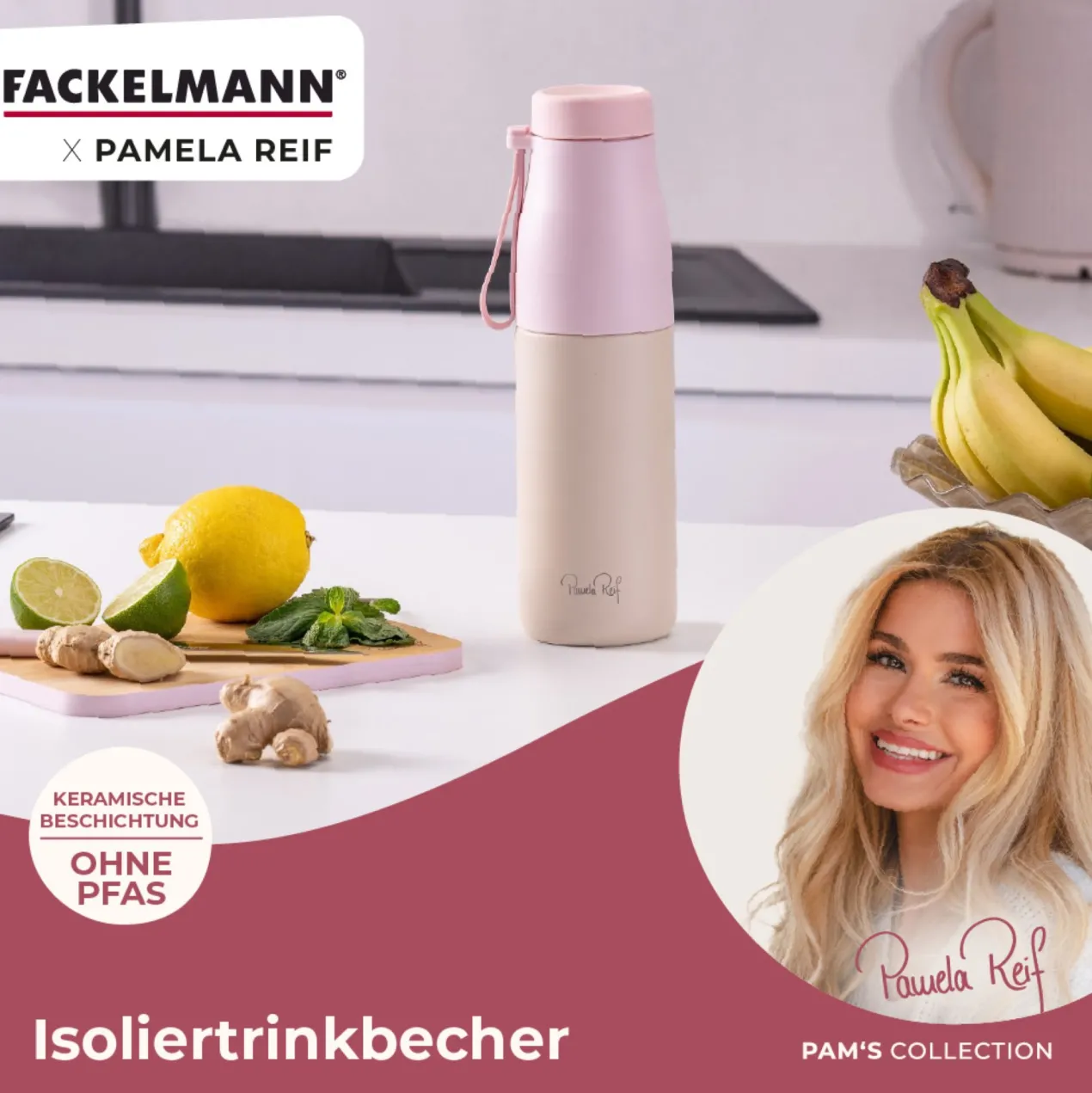Pamela Reif Thermotrinkflasche mit Becher, 550mL