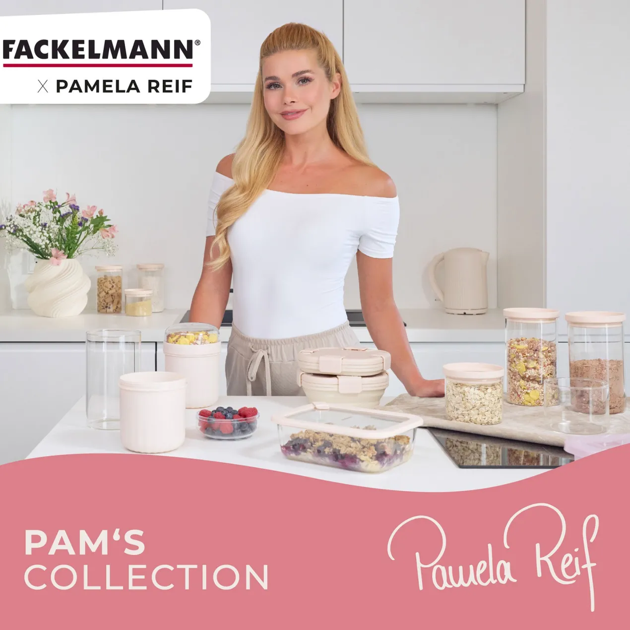 Pamela Reif Vorratsglas 1L, stapelbar