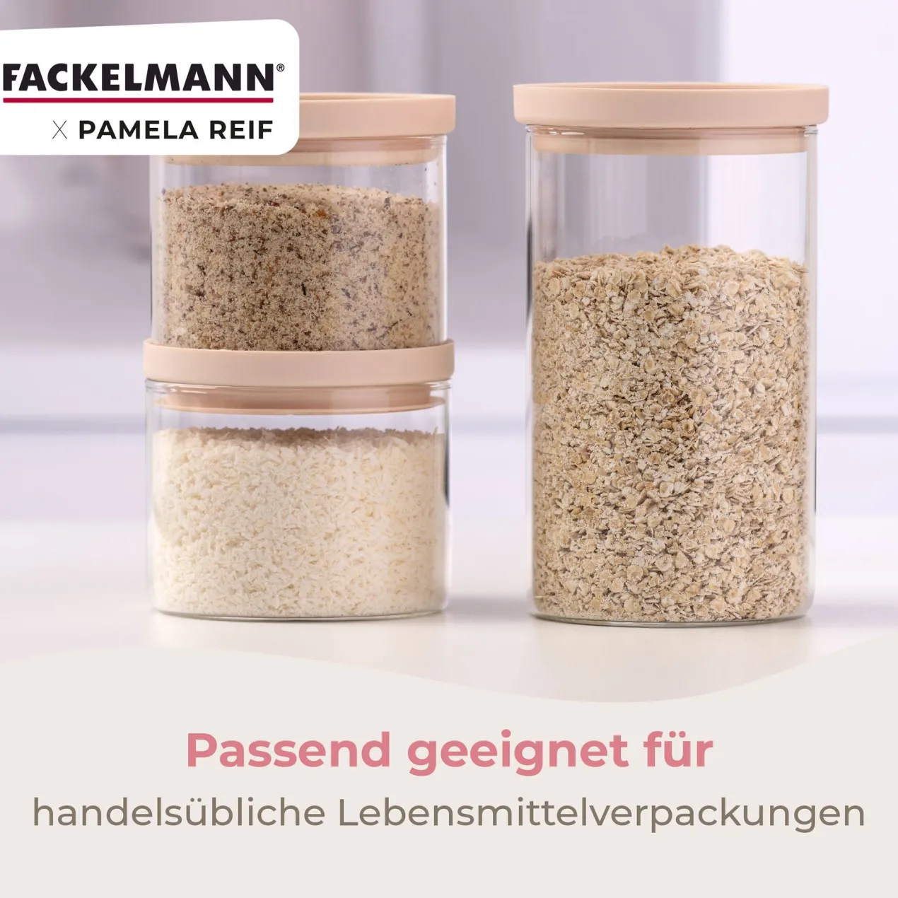 Pamela Reif Vorratsglas 1L, stapelbar