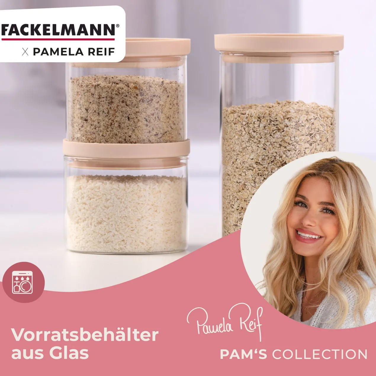 Pamela Reif Vorratsglas 500ml, stapelbar