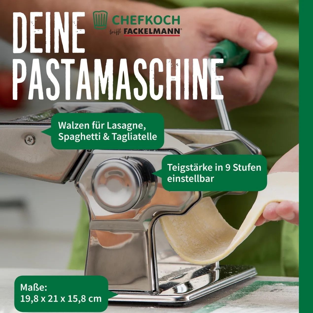 Pastamaschine, Edelstahl