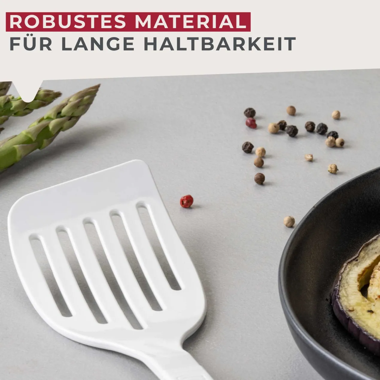 Pfannenwender Essential, cremeweiß