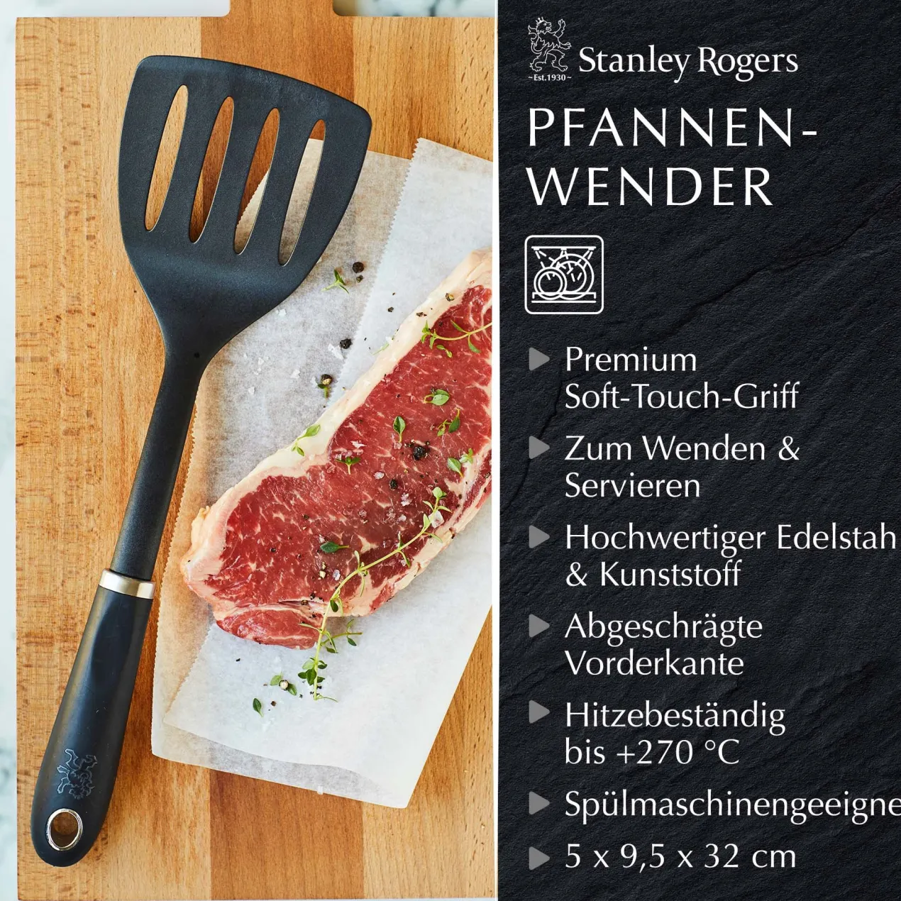 Pfannenwender mit Schlitzen Pride, 32cm