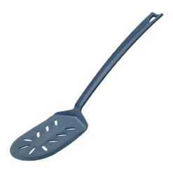 Pfannenwender mit Schlitzen, blau