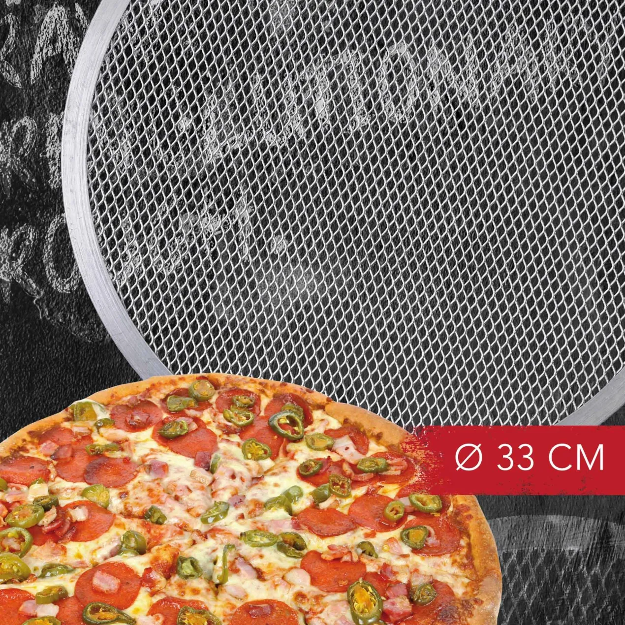 Pizzagitter, Ø33cm, Aluminium
