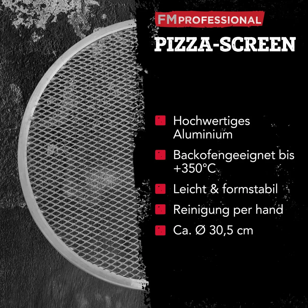 Pizzagitter, Ø30,5cm, Aluminium