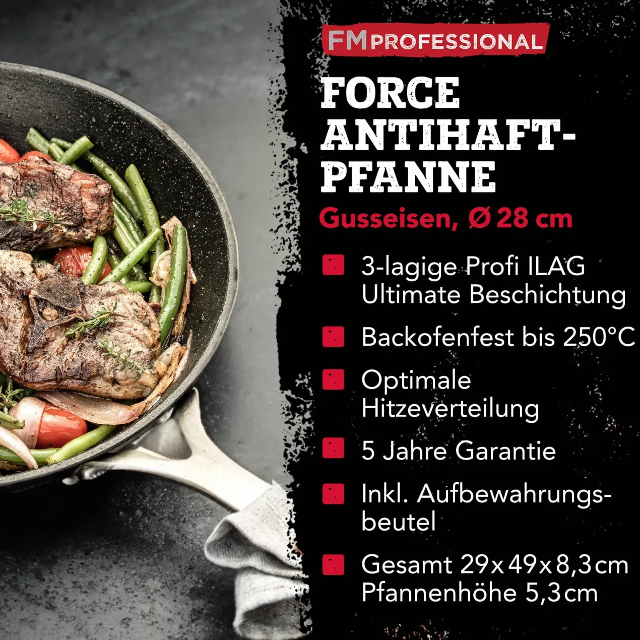 Profi Bratpfanne Force, Ø28cm