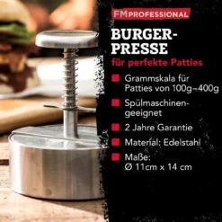 Profi-Burgerpresse, Edelstahl