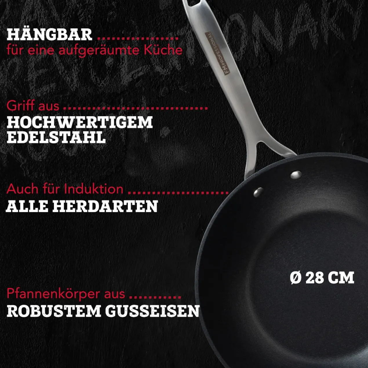 Profi Wokpfanne Force, Ø28cm