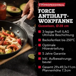 Profi Wokpfanne Force, Ø28cm