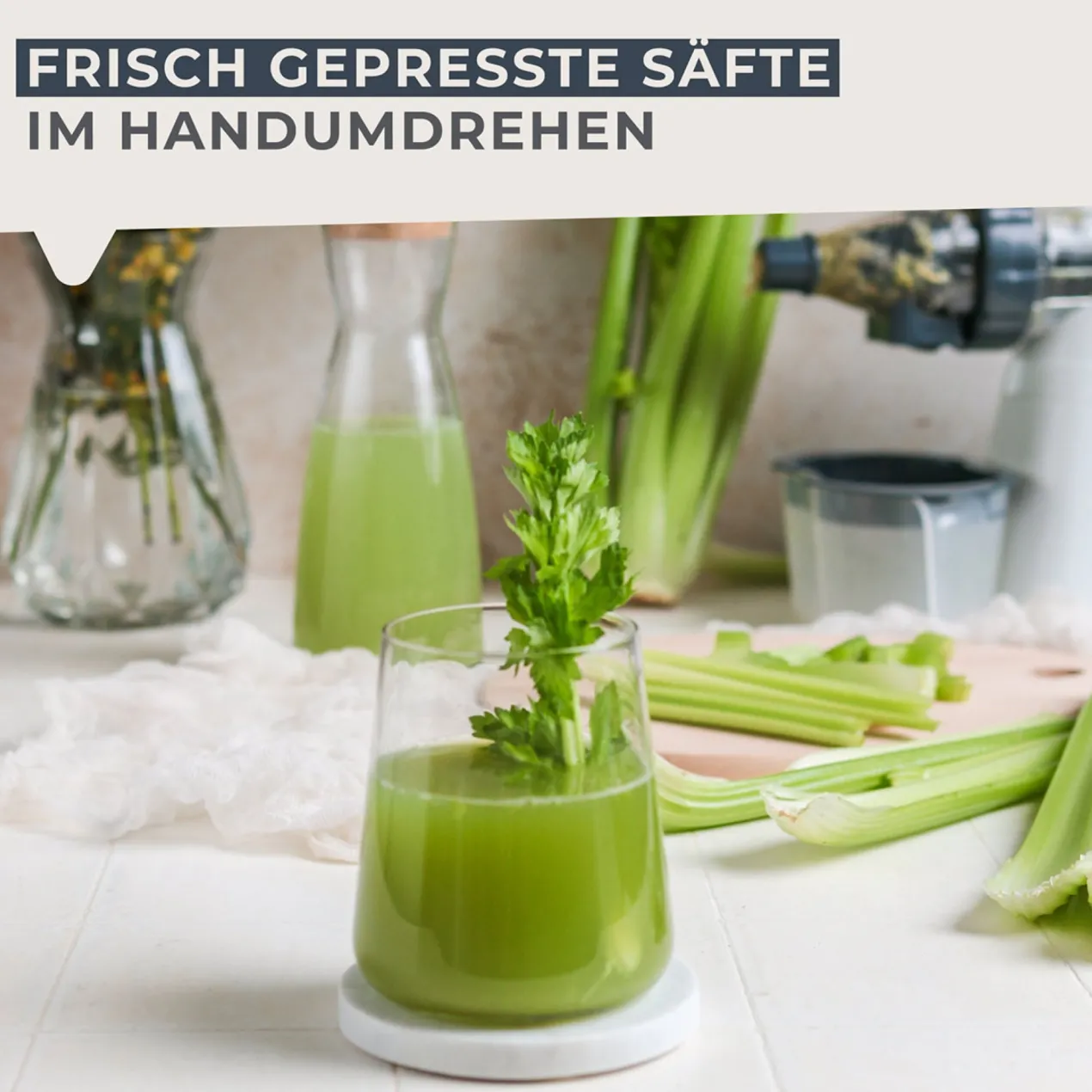 Saftpresse mit Behälter #easyprepare, manuell, 3-teilig