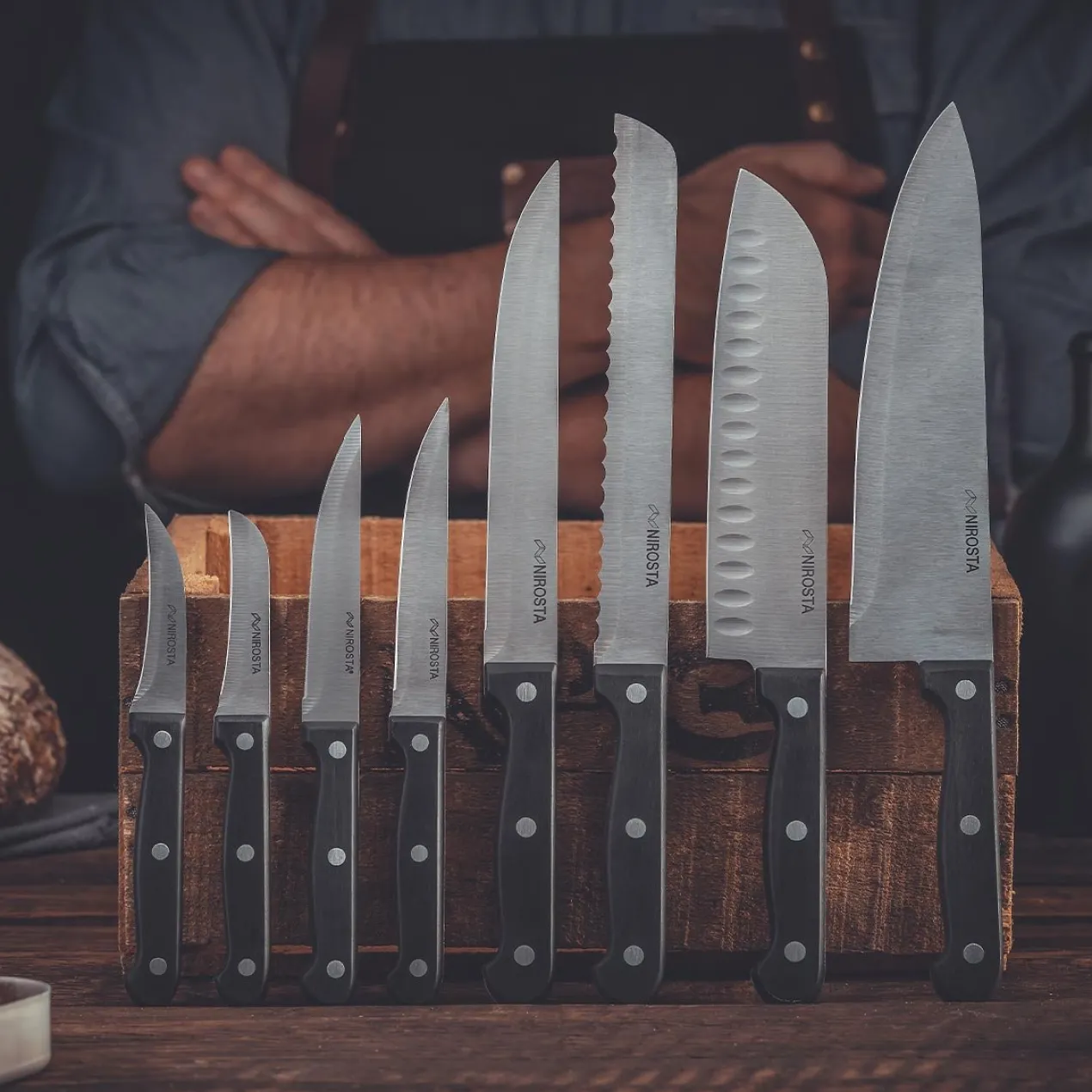 Santokumesser Mega, 18cm Klinge