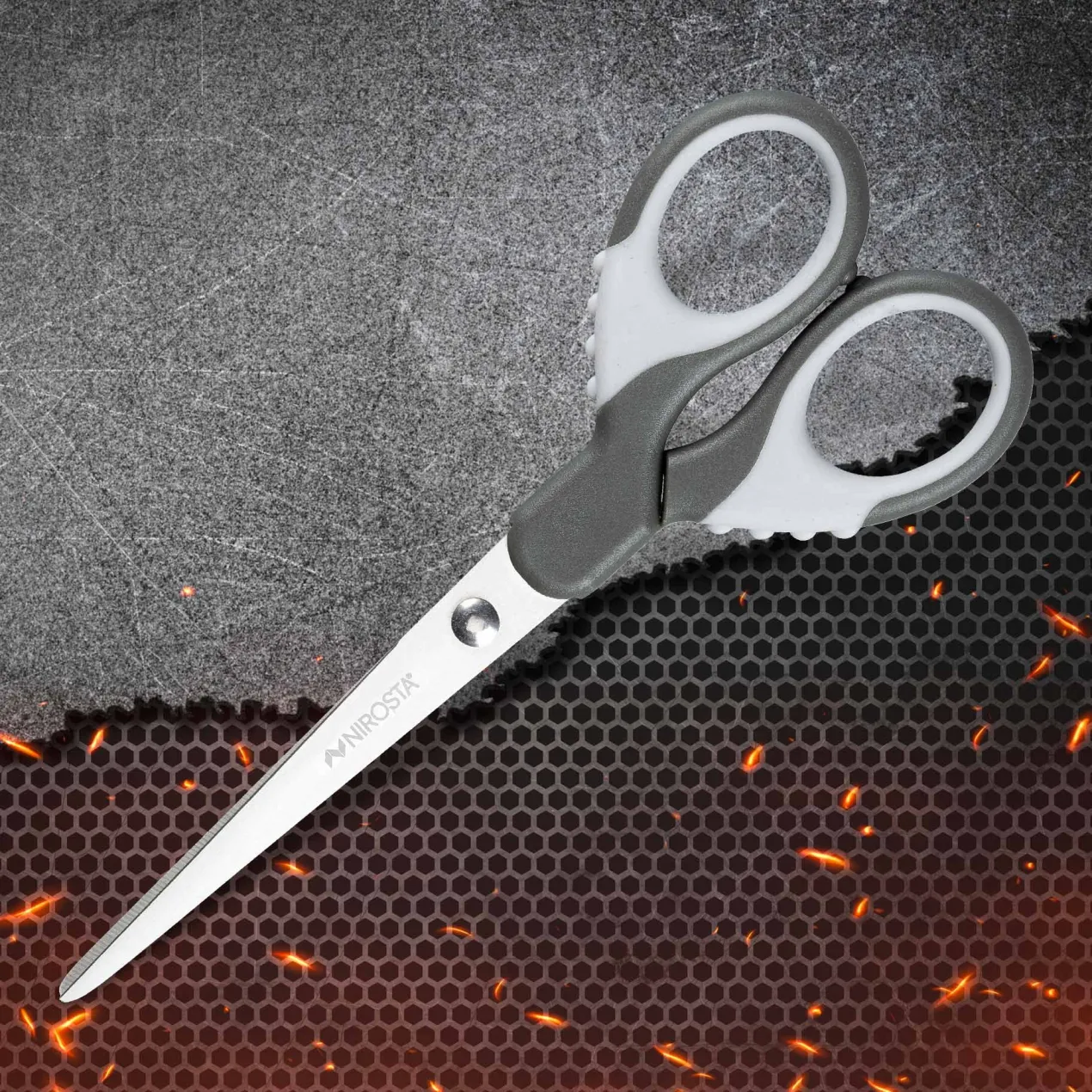 Schere mit Softgrip, 17cm, Edelstahl