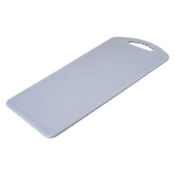 Schneidebrett mit Saftrille, 34x19cm, grau