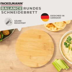 Schneidebrett rund Balance, 24cm, Bambus