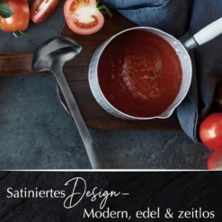 Schöpflöffel Satin, schwarz, Edelstahl