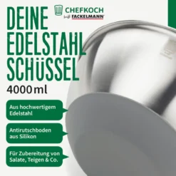 Schüssel, 4 l, Edelstahl