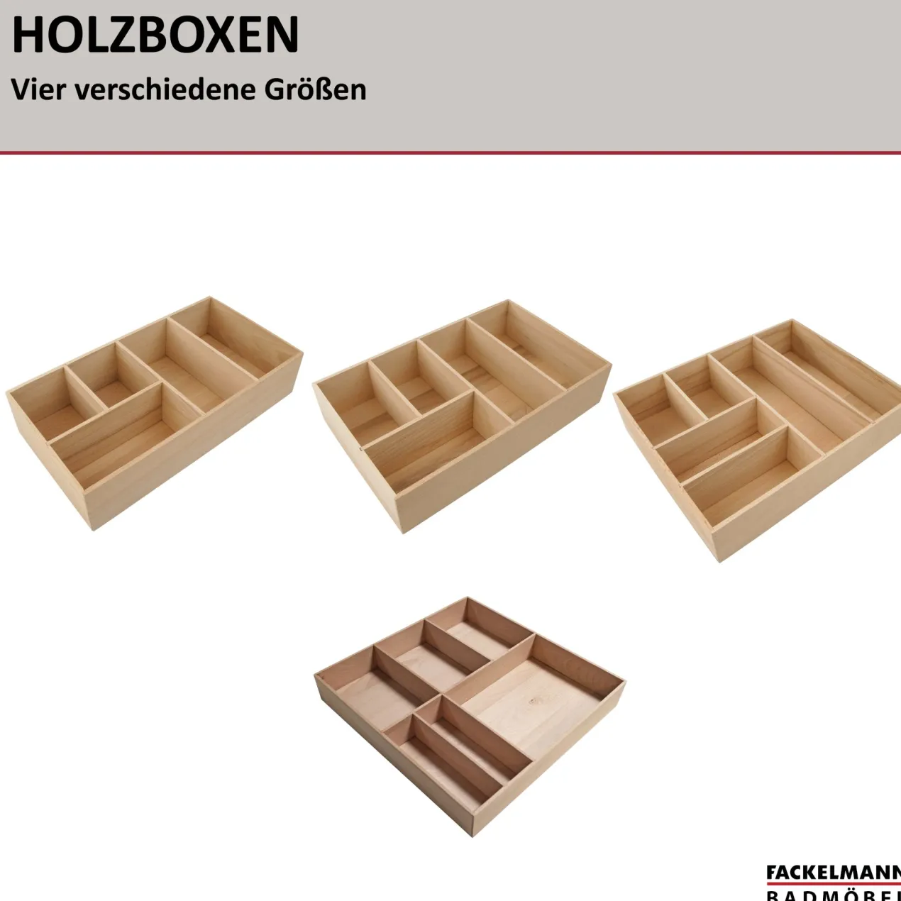 Schubkastenbox 17x7x32,1 cm, Buchenholz