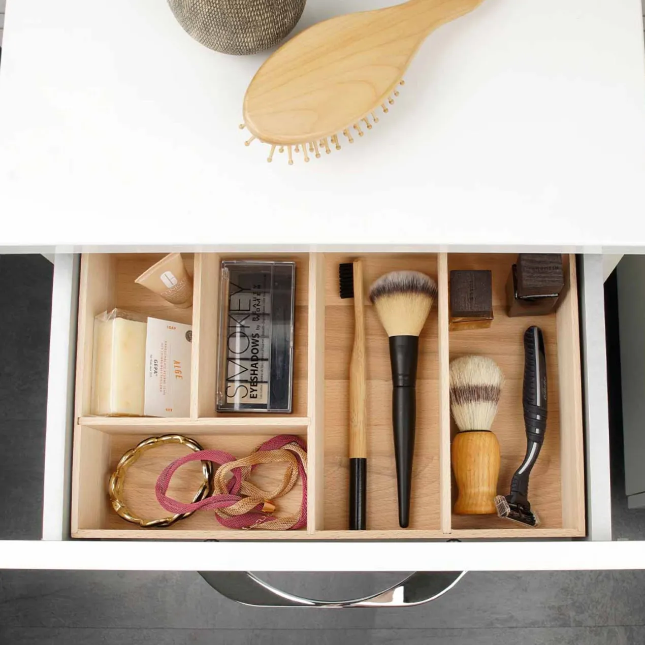 Schubkastenbox 17x7x32,1 cm, Buchenholz