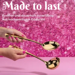 Set Schöpf- und Servierlöffel, gold, 2-tlg.