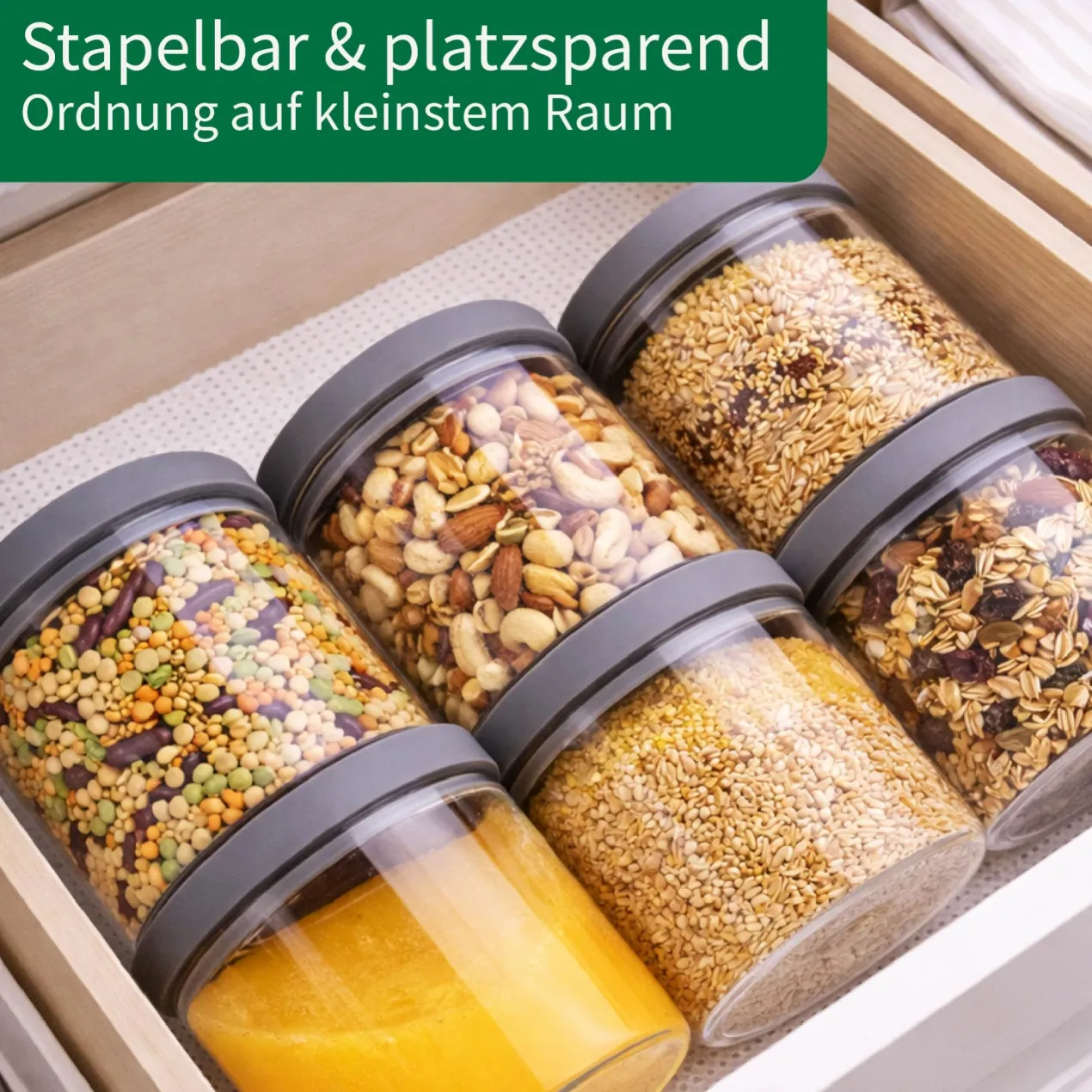 Set Vorratsdosen "Alles aus Glas", rund, 4-tlg.