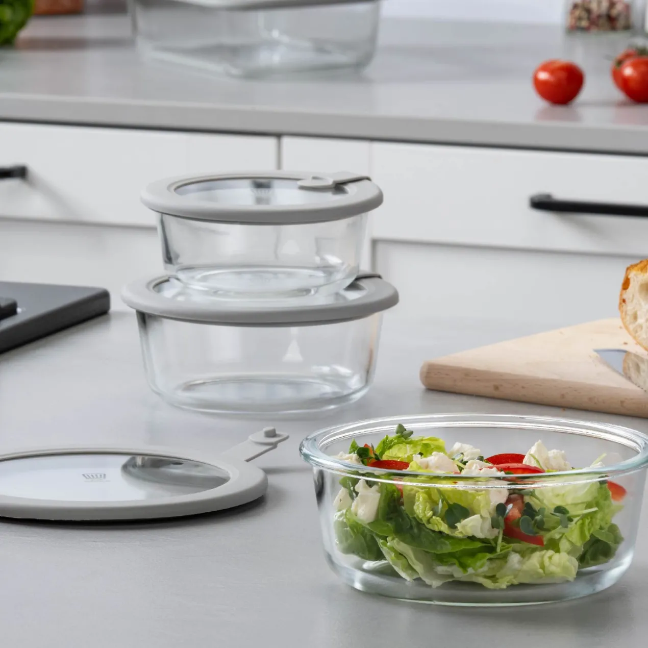 Set Vorratsgläser "Alles aus Glas", rund, 3-tlg.