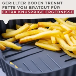 Silikonform für Heißluftfritteuse eckig, 19x19x5cm