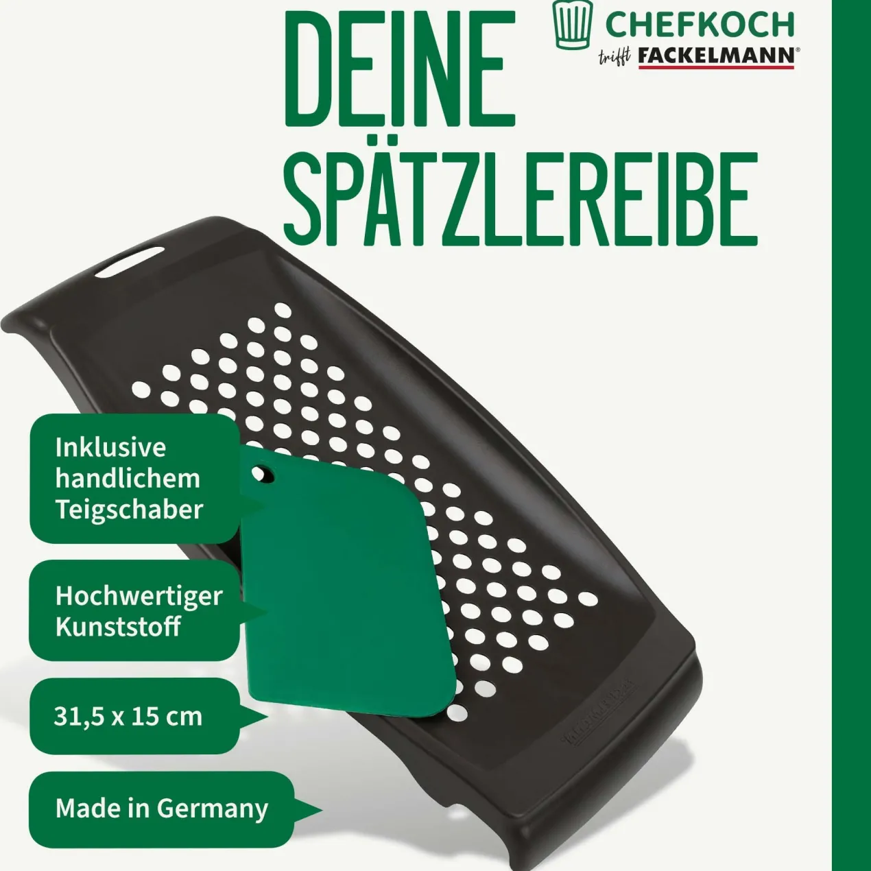 Spätzlehobel mit Schaber, 2-teilig