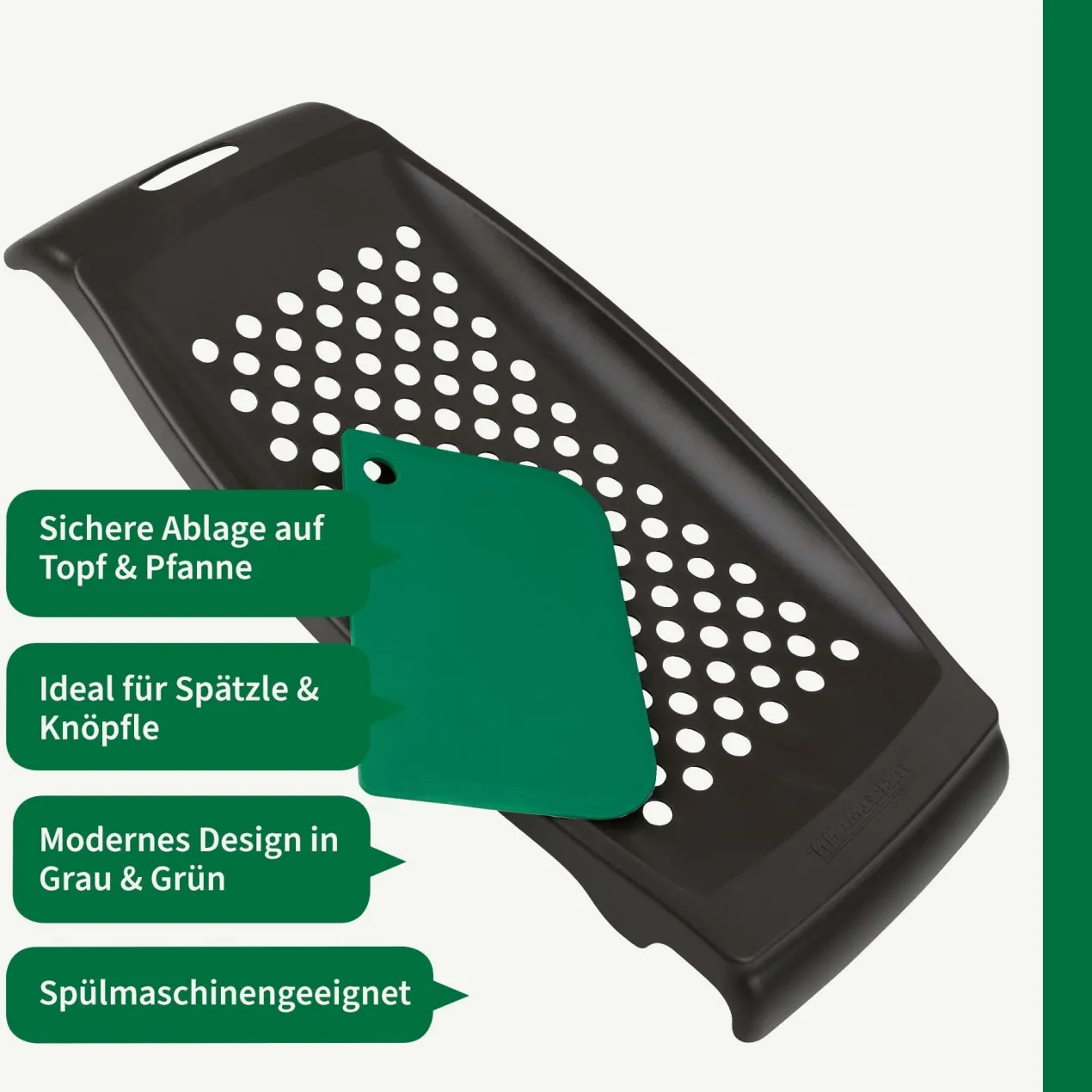 Spätzlehobel mit Schaber, 2-teilig