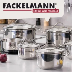 Stielkasserolle mit Deckel Lara, Ø16cm, Edelstahl
