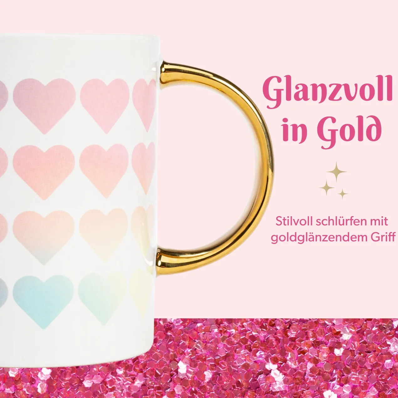 Tasse "Herzen", 450ml