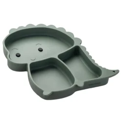 Teller mit Saugnapf Mini Cooking, Dino, unterteilt, Silikon