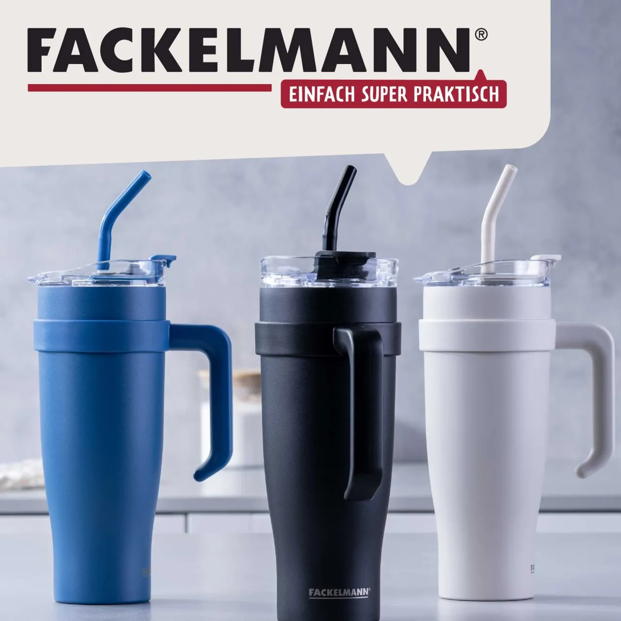 Thermotrinkbecher Schwarz, 1,2 L