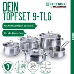 Topfset Leipzig, 9-teilig