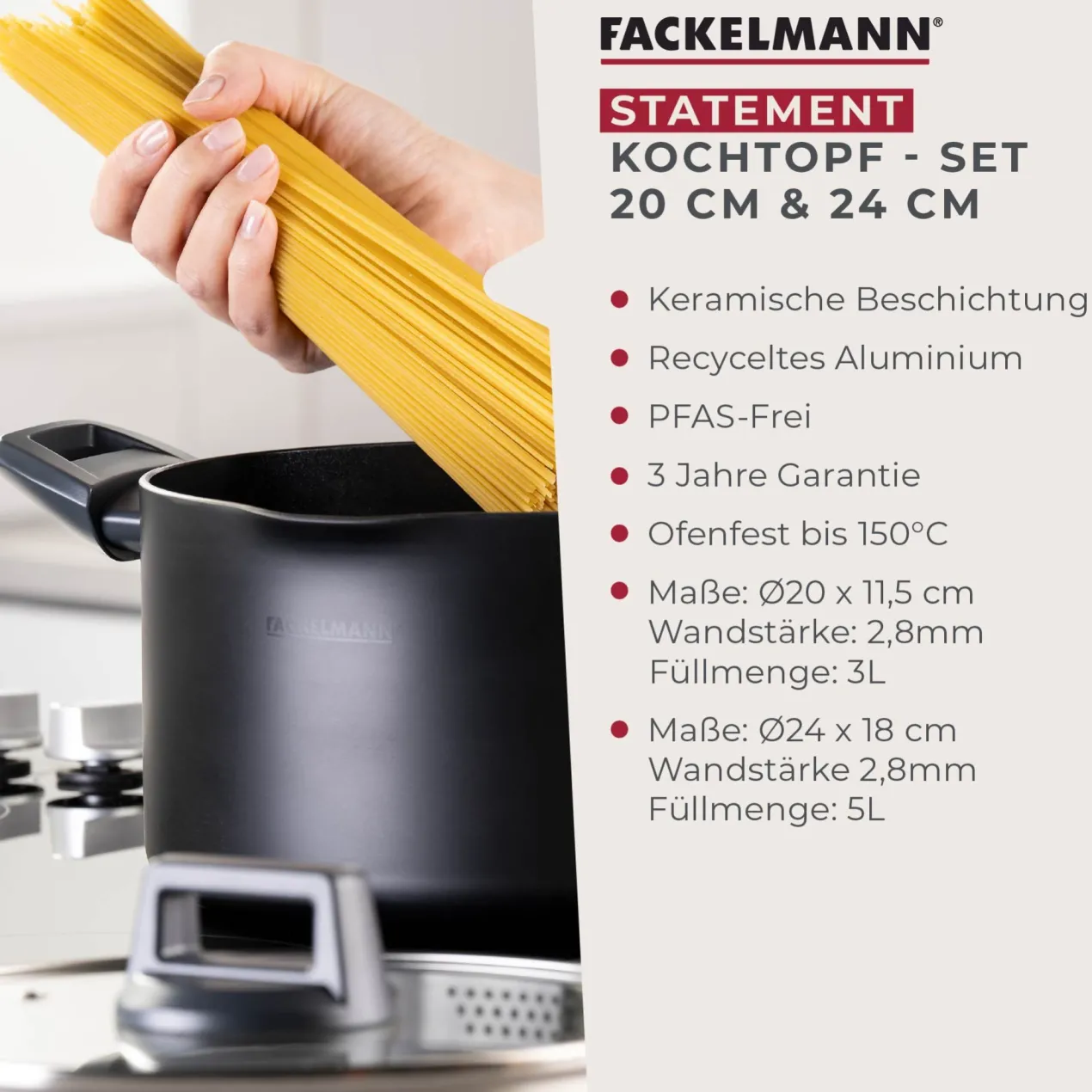 Topf-Set "Statement", Ø20+24cm, 4-teilig