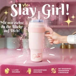Trinkbecher Pink, 1L