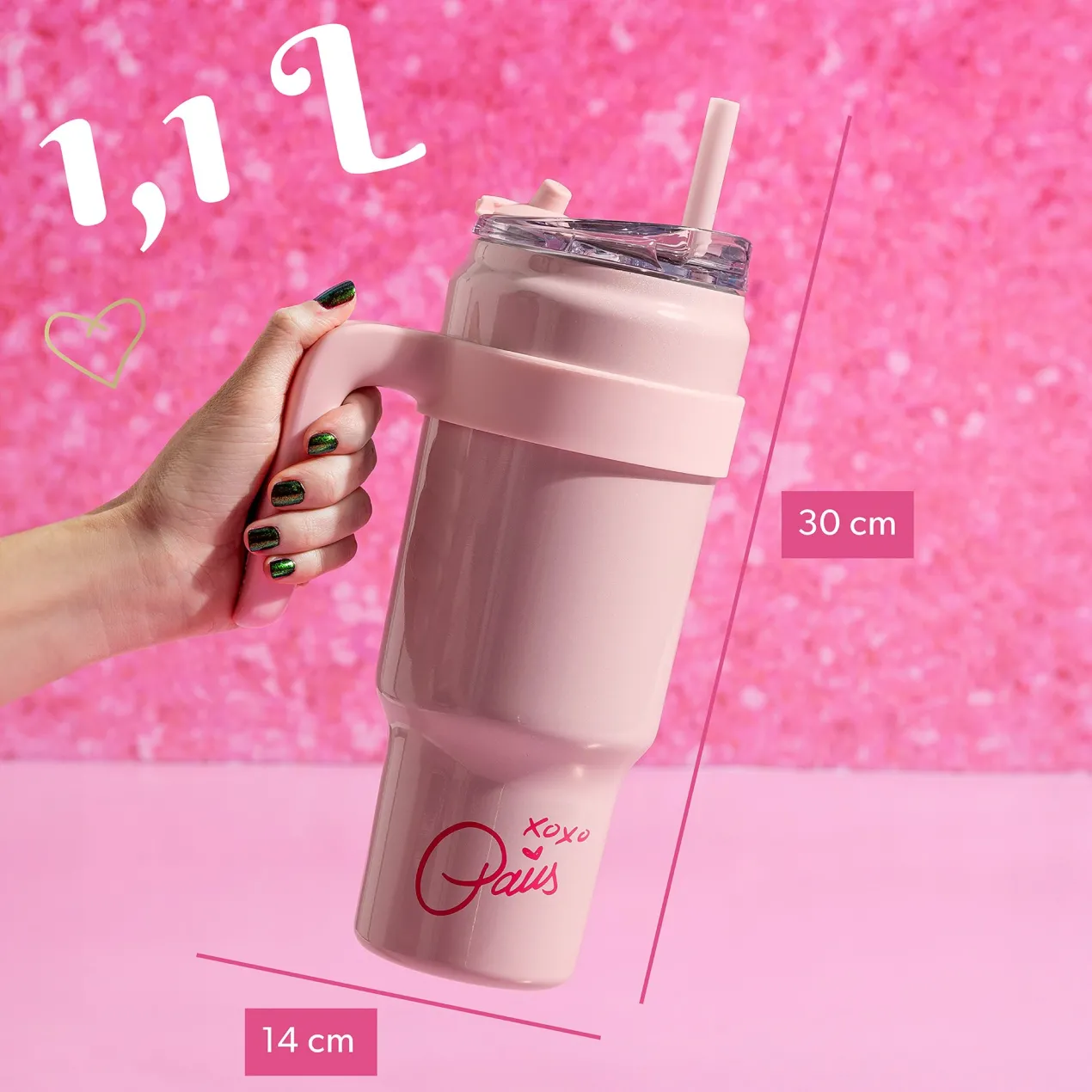 Trinkbecher Pink, 1L