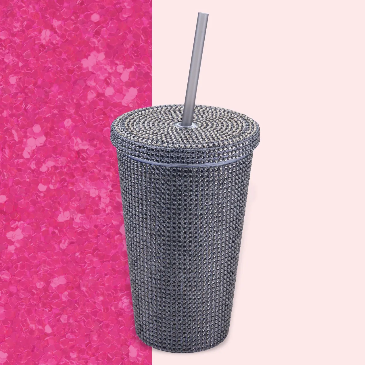 Trinkbecher Schwarz, Strass, 500ml